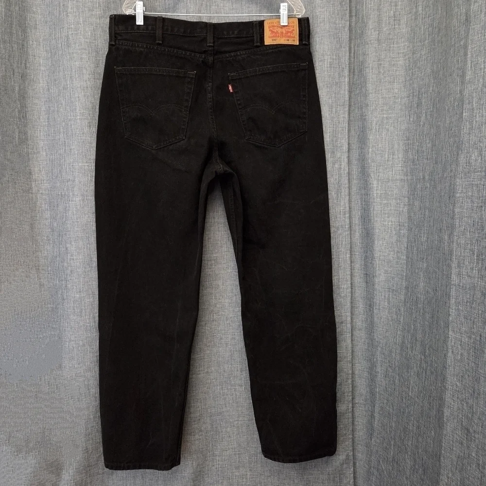 Levi's 550 Jeans Relaxed Fit Black Straight/Tapered Men's 38X32 (actual 37X31)